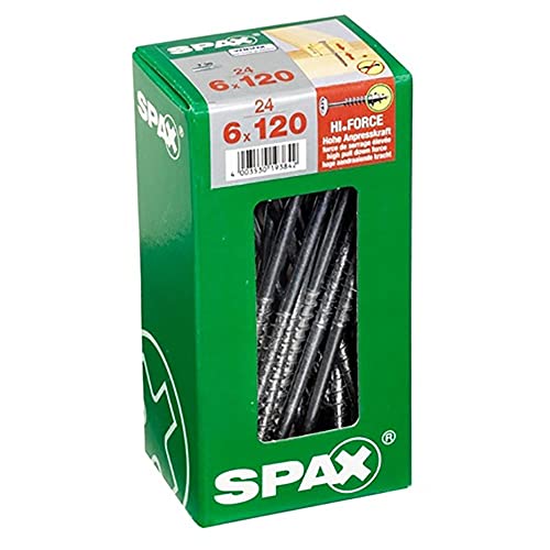 Vis acier tête fraisée torx SPAX 6x120 quincaillerie assemblage charpente bois
