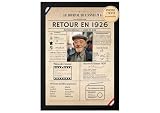 LES MOTS PERSOS Affiche Année 1926 Personnalisée avec Photo – Journal de Naissance Vintage – Cadeau Anniversaire 99 Ans Homme Femme – Poster Rétro Souvenir Unique 1926