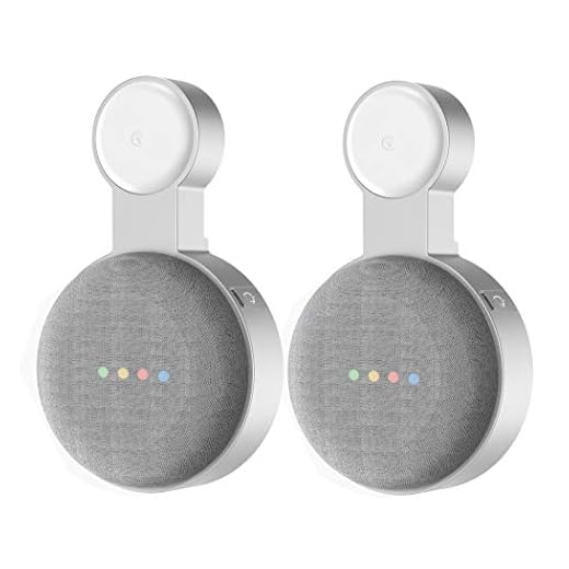 Baaletc Hållare att hänga i vägguttag för Google Home Mini röstassistenter och Nest Mini (2:a generationen), kompakt hållare med fodral för att sätta i vägguttag i kök, badrum och sovrum, döljer Google Home mini-sladd