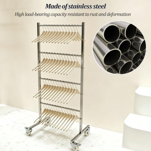Soporte organizador de perchas de 4 niveles para evitar enredos en tiendas 3