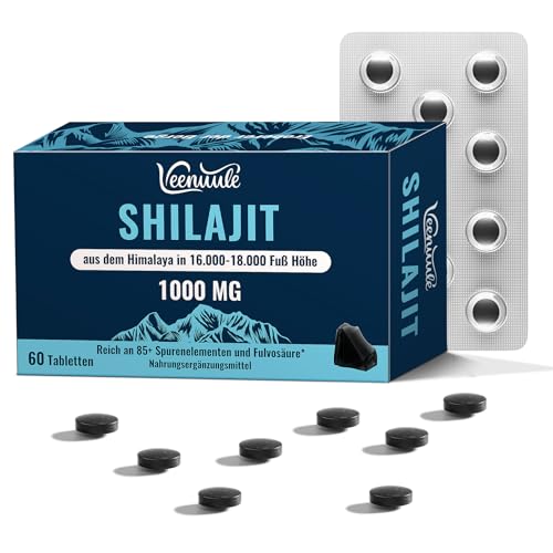 Pastillas Shilajit 30.000 mg de alta potencia, puras, de 18.000 pies de altura del Himalaya, rico en ácido fúlvico y más de 85 minerales (60 comprimidos) Pastillas Shilajit 30.000 mg de alta potencia, puras, de 18.000 pies de altura del Himalaya, rico en ácido fúlvico y más de 85 minerales (60 comprimidos)