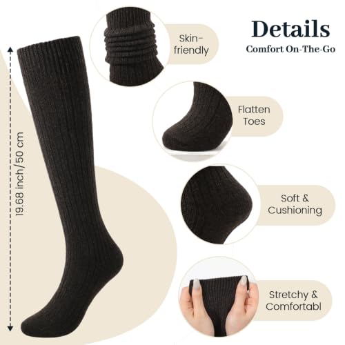 Image of Pleneal Slouchy Socks for Women Long Scrunch Sock Chunky Knit Boot Socks