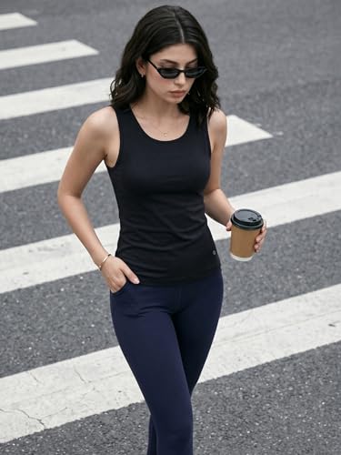 Image of Enamor E025 Essentials Stay New Slim Fit Soft, Naturally Breathable Cotton Fabric Tank Top For Women