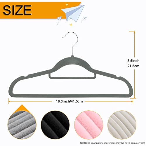 50+10 Pack Non-Slip Velvet Hangers Suit Clothes Hanger Space Saving Hangers 15~20Lbs Heavy Duty Hangers 16.5Inch #TOP5