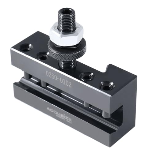 Image of Accusize Industrial Tools Style Axa Boring, Turning and Facing Quick Change Tool Post Holder for 1 /2'' Turning Tools, Style 2, 0250-0102