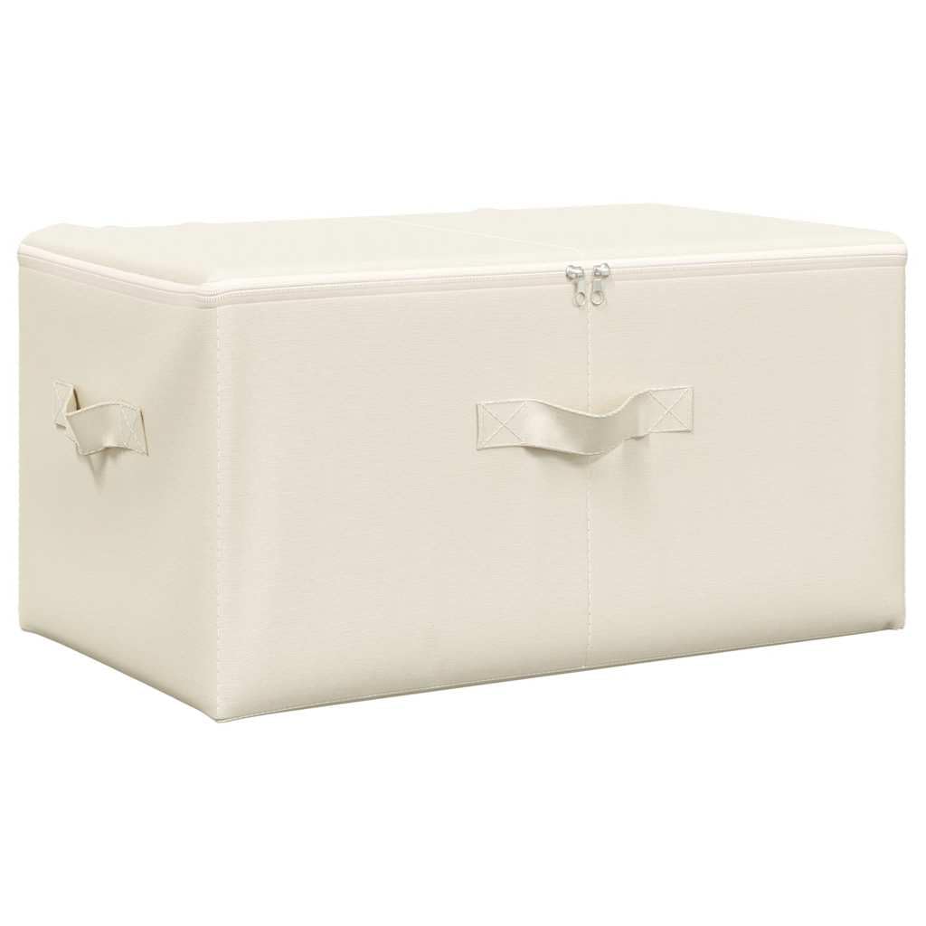 Faltbare Aufbewahrungsboxen 2 Stk. aus Stoff Creme 43 x 34 x 23 cm Organizer für Schrank, Küche, Bad, Büro, zum Sortieren und Verstauen