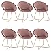 Produktbild WOLTU 6 x Esszimmerstühle 6er Set Esszimmerstuhl Küchenstuhl Polsterstuhl Design Stuhl, mit Sitzfläche aus Samt, Gestell aus Metall, Rosa, BH217rs-6