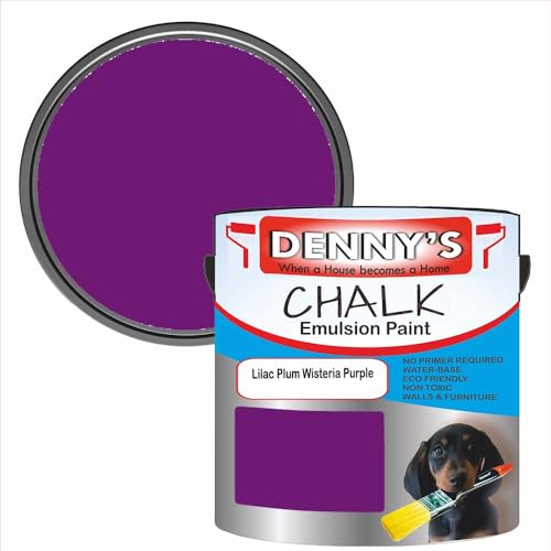 Premium Interior Wall & Furniture Chalk Paint – Lilac Plum Wisteria Purple – Rich Matt Finish, Durable & Washable, Low Odour, Ideal for Living Rooms, Bedrooms & Hallways (250ML Tin)