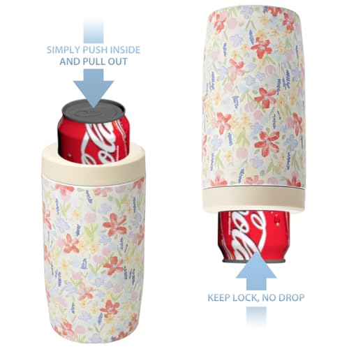 Image of Morefeel 4-in-1 Insulated Can Cooler for 12 oz Cans & Bottles | 304 Stainless Steel Can Holder Fits 12 Oz Slim Cans, Standard Cans, Beer Bottles & Works as A Open Cup; Dishwasher Safe