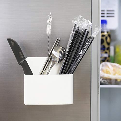 MoKo Magnetisch Markerhalterung, Magnet Ablage Whiteboard Stifthalter Schulbedarf für Schulleben Kühlschrank Whiteboard Schließfach und andere magnetische Oberflächen, Weiß