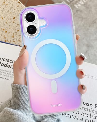 Voile irisé brillant sur coque iPhone 17 MagSafe : idée cadeau fille - 3