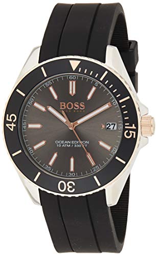 Preisvergleich Produktbild Hugo Boss Unisex Analog Quarz Uhr mit Silikon Armband 1513558