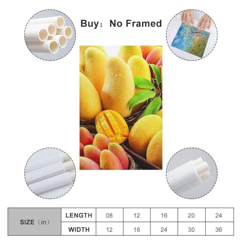 Poster fruits et mangues suspendu pour décorer la cuisine - 2