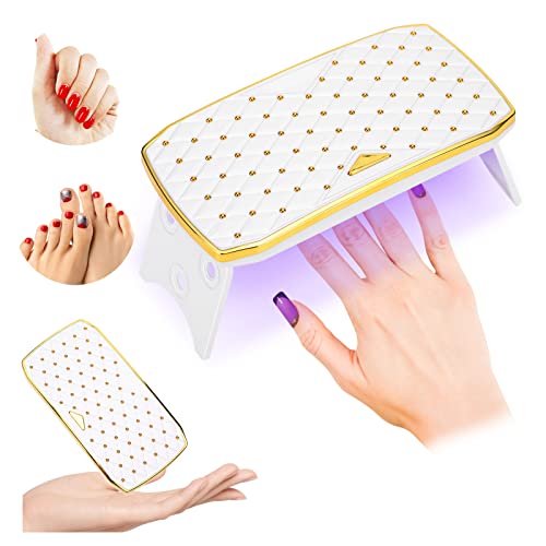 Topretty 36W Mini secador de esmalte de uñas portátil secador de uñas para esmalte de gel, lámparas UV LED USB para uñas de gel, lámpara de secado rápido de los años 90 para niñas y mujeres Cover
