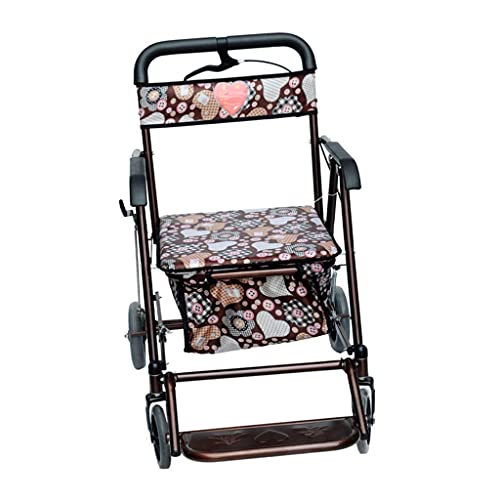 Chariot de rangement déambulateur de course avec panier élargi - 5