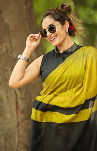 Image of Designer Cotton Saree with Floral Print Blouse, Maroon and Mint Green, Tasseled