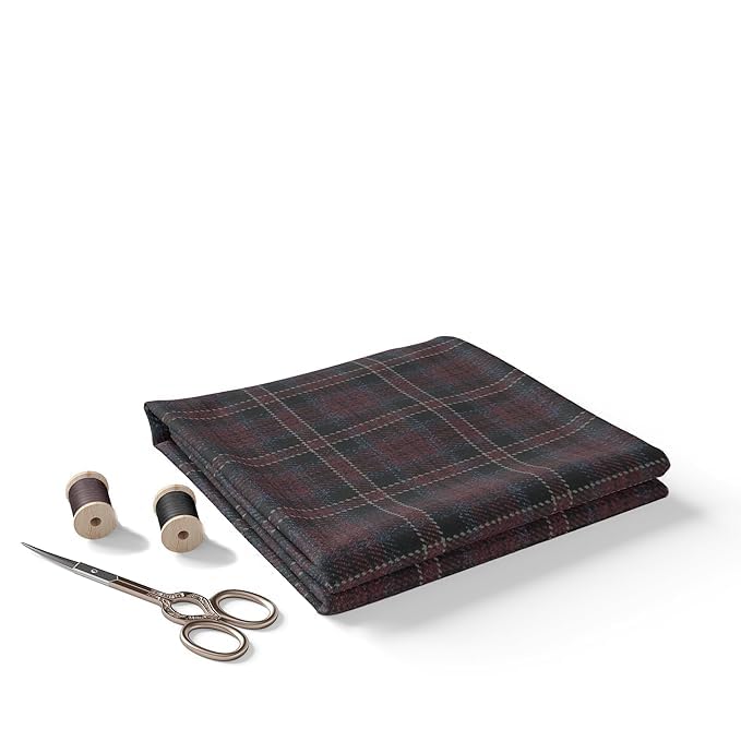 Image of BIGREAMS Unstitched Checkered Suiting Luxury Pants Fabric for Men - 1.5 Meter Pant Piece | Premium Blended Material | Soft Finish | Ideal for Formal Trousers