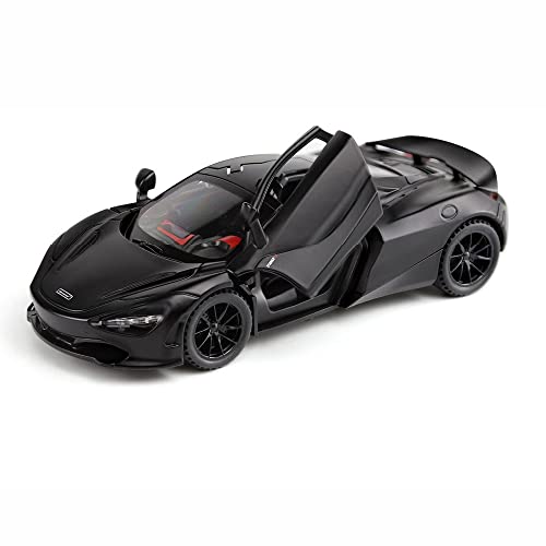 Auto negro de juguete McLaren 720s escala 1:32