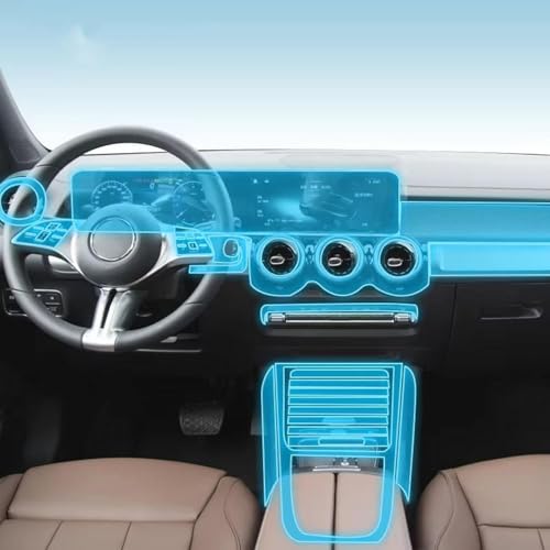 Film TPU mat auto-guérison console Mercedes GLB 2024 anti-rayures