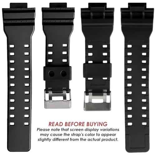 Image of DBLACK ''CDS3'' 16MM Resin Watch Strap / / Best Replacement, Compatible Strap with CASI0 Gshock GD-120, GA-100, GA-110, GA-100C & Other Model Watches