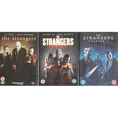 THE STRANGERS 1-3 COMPLETE COLLECTION / 1. THE STRANGERS (2008) / 2. PREY AT NIGHT (2018 SEQUEL) / 3. CHAPTER 1 (2024 REBOOT) = ULTIMATE 3x DVD UK SET