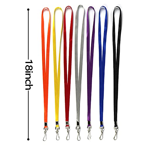 Hontmy Lanyard 50 Pack Flat Bulk Lanyards For Id Badges Comfortable Neck Straps Cruise Lanyard Swivel J-Hook Clips Badge Lanyards (50 Pieces, Black) #TOP1