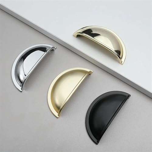 Poignée de placard noire en zinc durable avec vis de fixation incluses - 4