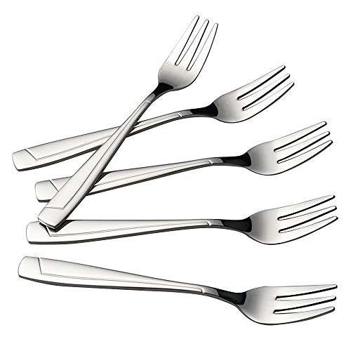 Sandmovie Fourchettes à Thé Fourchette Gateau Petite Fourchette Dessert en Acier Inoxydable, Lot de 12 Cover