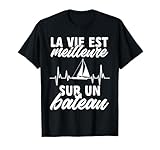 Le vêtement idéal pour votre père, grand-père ou frère qui aime naviguer sur son bateau. Un bon design La Vie Est Meilleure Sur Un Bateau pour tous les hommes.