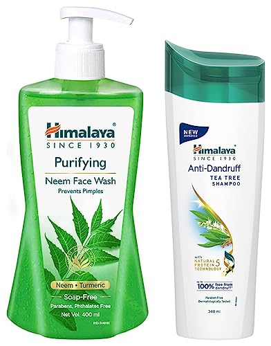 Image of Himalaya Purifying Neem Face Wash, 400 ml & Himalaya Anti-Dandruff Shampoo| 400ml