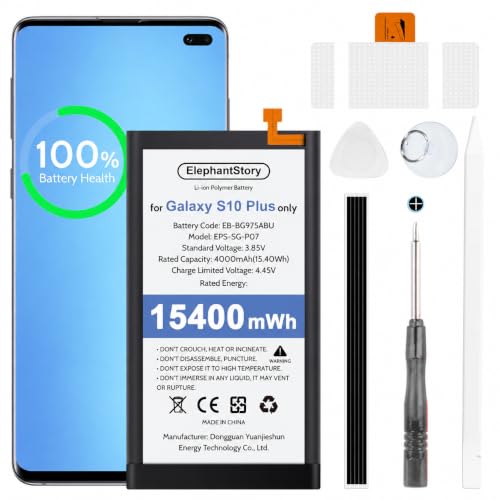ElephantStory Replacement Battery for Samsung Galaxy S10 Plus EB-BG975ABU