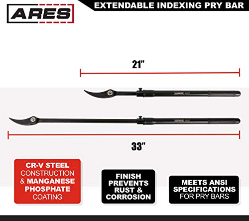 Image of ARES 46003 21-33In Extendable Indexing Pry Bar - 14-Position Head