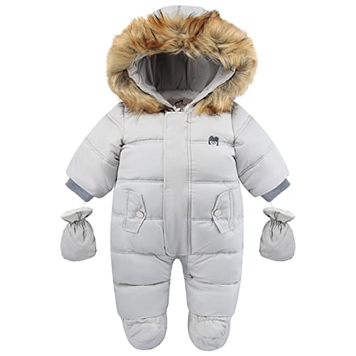Image of Baby Girl Winter Snowsuit Toddler Jacket Clothes For Boy Infant Jumpsuit Hoodied