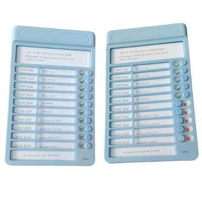 Space Enterprises Daily Schedule Habit Tracker, Self-Discipline Motivation Planner for Kids and Adults, Blue and Pink, Special Gift for All Occasions 3