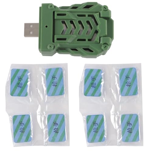 Orivin Mosquito eléctrico portátil con 4 pastillas, mata insectos, mata moscas y polillas, para cocina (verde)