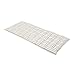 HOMESCAPES Coussin pour Banc de Jardin 2 Places, Matelas de Sol en Coton 108x42 cm, Rayures Grises
