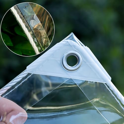Bâches transparentes robustes en vinyle épais pour une clôture