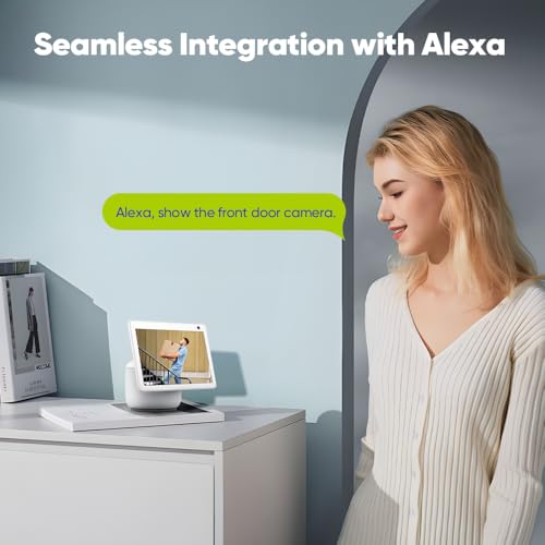 SANNCE Wireless CCTV Camera System, 10CH 5MP WiFi NVR, 4x 3MP Outdoor Metal Surveillance Security IP Cameras, Works with Alexa, One-Way Audio, P2P & AI Human Detection, 1TB HDD