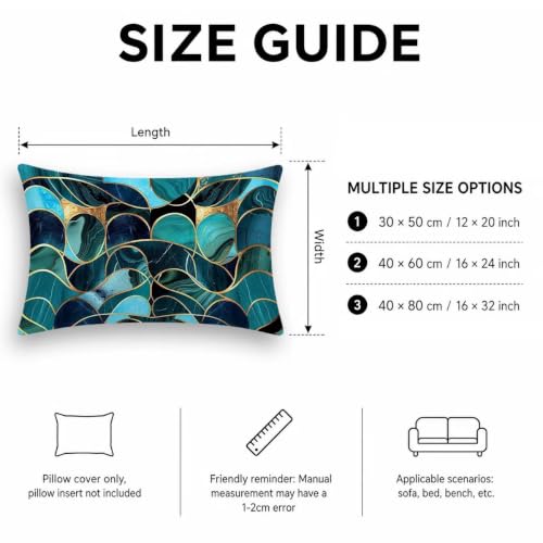 Housse coussin extérieur imperméable 40x60 taie oreiller rectangulaire jardin canapé - 6