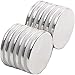 Strong Magnets Neodymium Rare Earth: N52 Disc Super Permanent Metal Round, 1.26"DX0.06"H, Powerful Pull Force, 12 Piece | Heavy Duty, Fridge Door, Garage, Kitchen, Science, Craft, Art, Office, Therapy