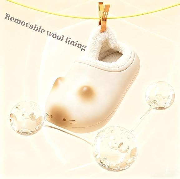 Cat Paw Print Shoe for Women Men, Fleece-Lined for Warmth, Waterproof and Slip-Resistant, Winter Cozy Platform Slippers - Image 7