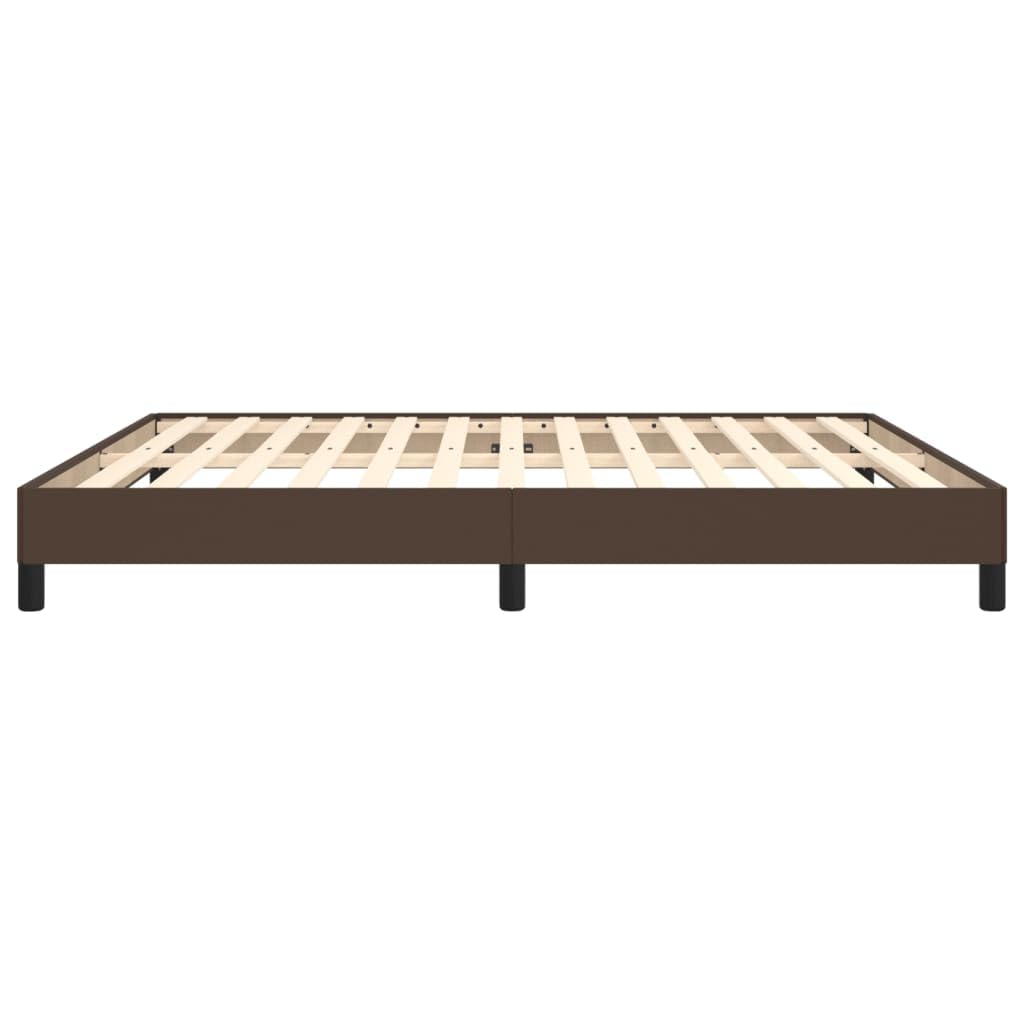 Similpelle Premium con Testata Imbottita Letto Imbottito Marrone 180x200 cm