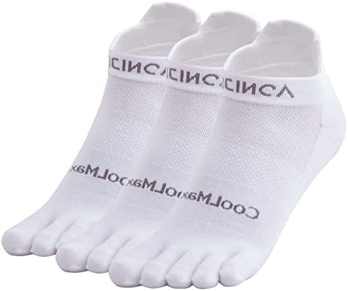 OrrinSports Toe Socks Coolmax Running Socks for Men Women 3 Pairs Athletic Breathable Five Finger Socks