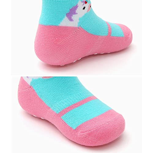 Fly Love 12 Pairs Unisex Babies Non Slip Grip Ankle Socks Baby Toddler Low Cut Cotton Athletic Socks (3-5 Year, Style B) #TOP7