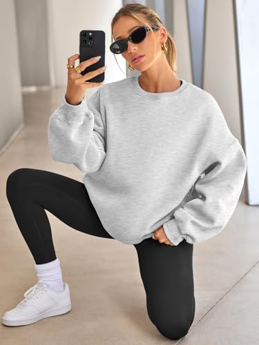 EFAN Womens Oversized Sweatshirts Hoodies Fleece Crewneck Sweaters Casual Tops Comfy Fall Fashion Outfits Winter Clothes 2026