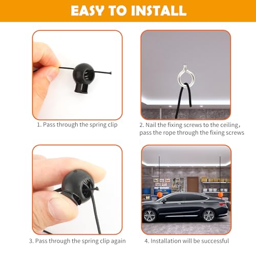Image of 2PCS Garage Parking Aid,Height Adjustable Garage Parking Sensor for Guided Garages Parkings,Fashion Tennis Garages Car Stop Indicator for Avoiding Collisions Cars Accessories (Orange /2PCS)