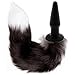 AKStore Fox Tail Anal Butt Plug Sex Toys for SM & Cospaly(Silicone Black)