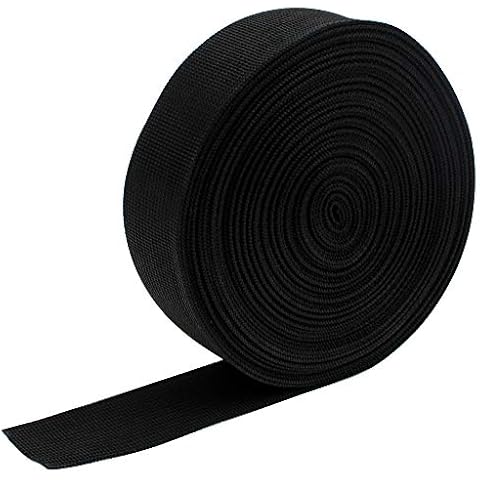 UBERMing Nylon Webbing 38mm Black Polypropylene Webbing 39.37 ft Nylon Heavy Polypro Stretch Webbing Strap for DIY Rucksack Backpacks Cargo Strapping Dress Accessories Cover