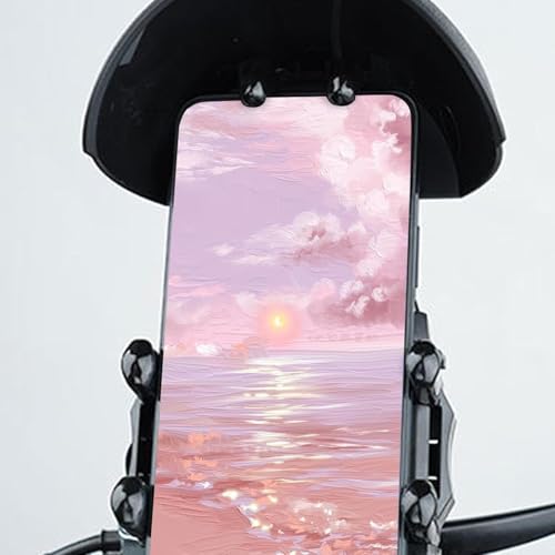 Image of Mirror Fit Mobile Holder for scooty /Scooter /Bike /Motorcycle with One Click Button Controlled Phone Mount,Mobile Holder for Bike Ideal for Maps and GPS Navigation with Auto Locking,Firm Grip