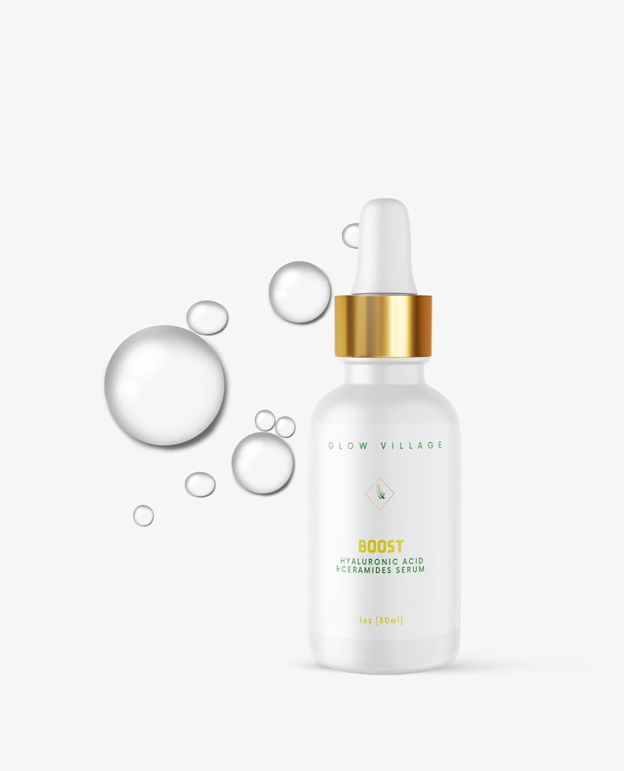Boost Hyaluronic Acid and Ceramides Serum | Non-Oily, Vegan, Lightweight | Moisture boosting, Barrier protecting, Daily and Nightly use, effective for All Skin Types | 1 oz